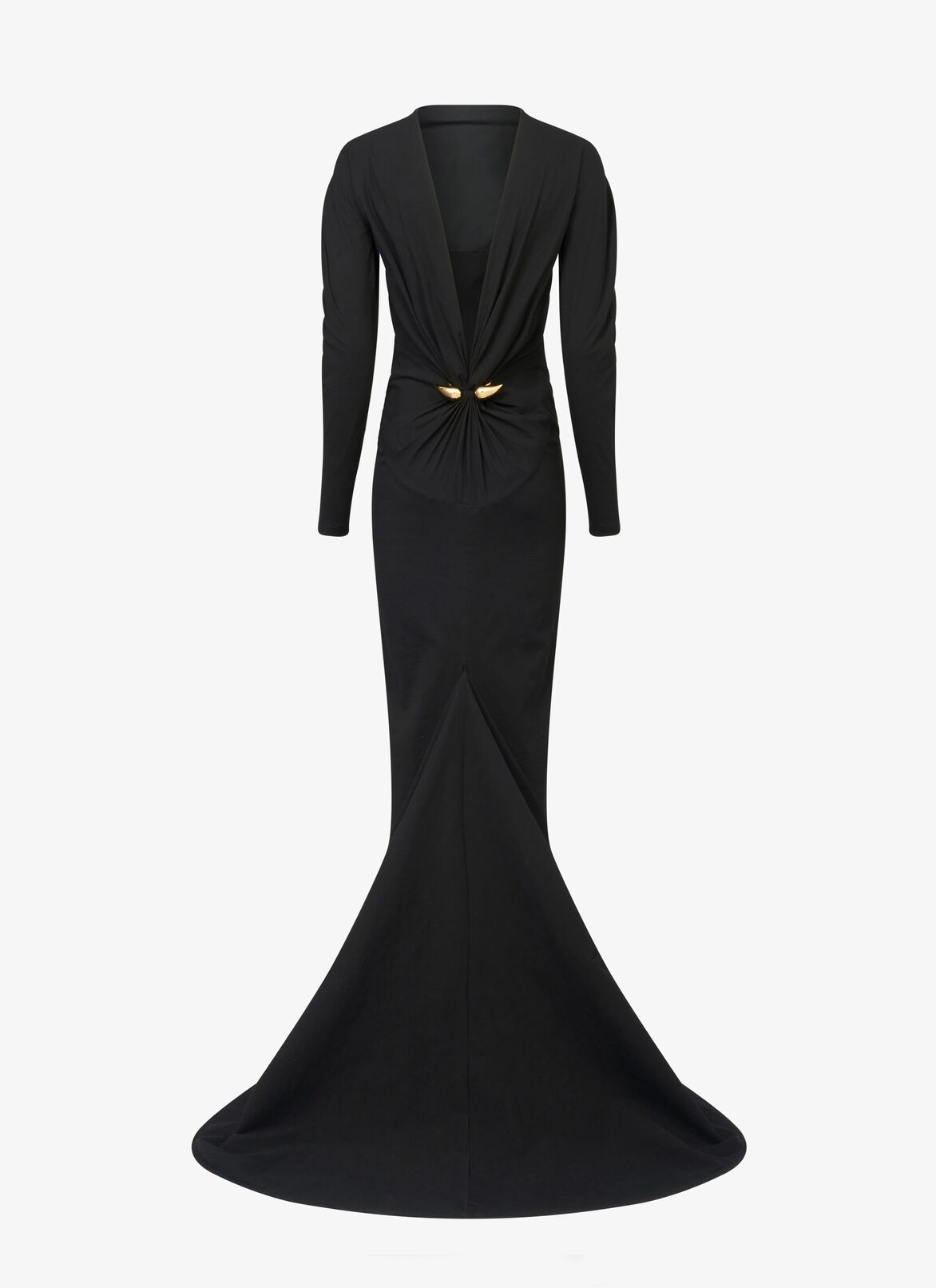 ROBE DE SOIRÉE EN TAFFETAS AVEC BIJOU ALAÏA ROBE DE SOIRÉE EN TAFFETAS AVEC BIJOU NOIR